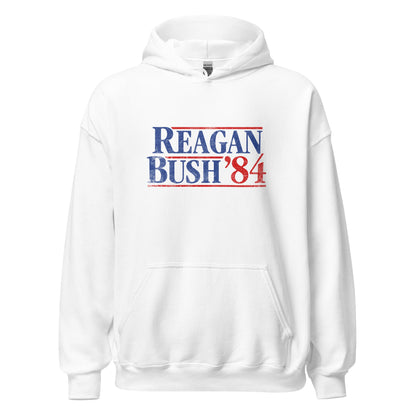 Reagan Bush '84 Hoodie | Retro Presidential Campaign Vintage Sweatshirt