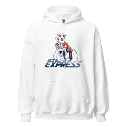 Detroit Express Hoodie - Funny Retro 70s Pro Soccer Sweatshirt