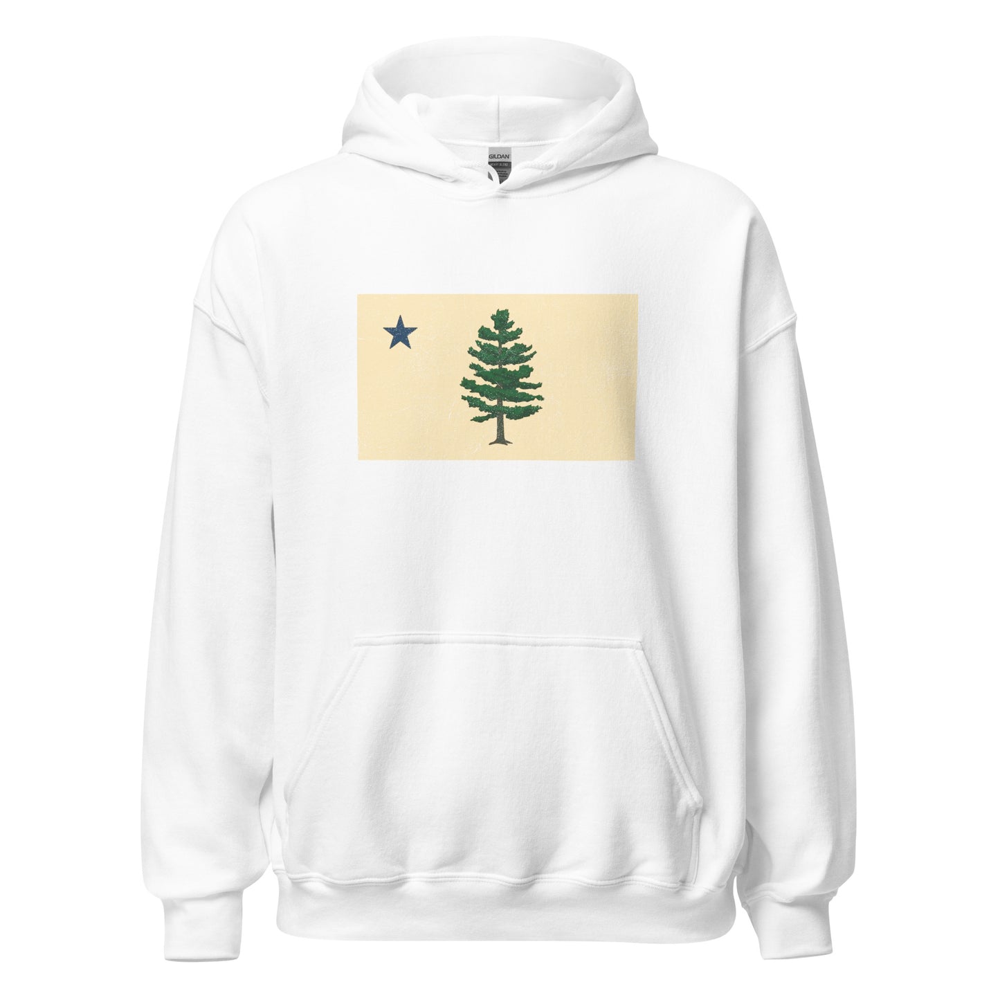 Maine State Flag Hoodie - New 1901 Pine Tree "Dirigo" Sweatshirt