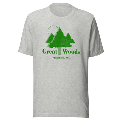 Great Woods T-Shirt - Mansfield, MA | Retro Concert Venue Tee