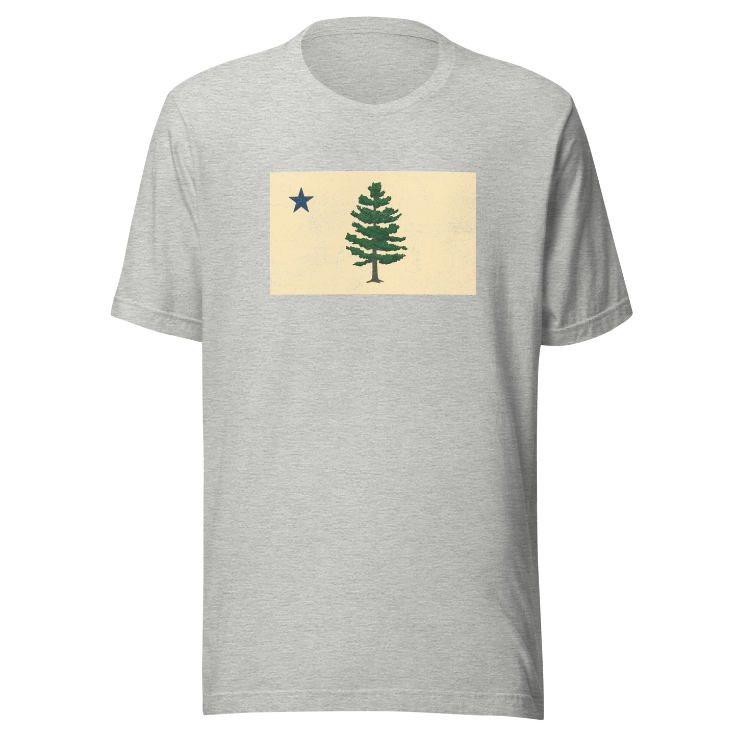 Maine State Flag T-Shirt - New 1901 Pine Tree "Dirigo" Tee