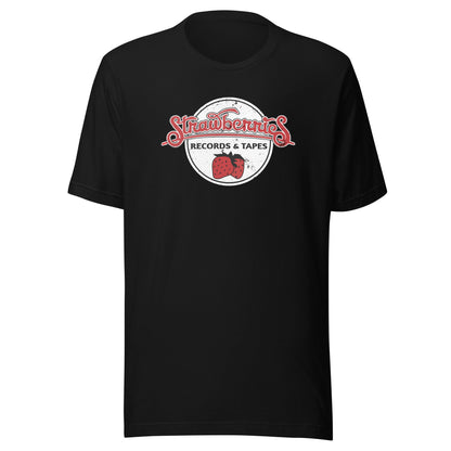 Strawberries Records and Tapes Retro T-Shirt | Mens & Womens Graphic Tee