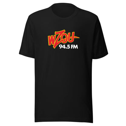 WZOU 94.5 T-Shirt - Classic 1990s Boston Radio Old School Throwback Tee