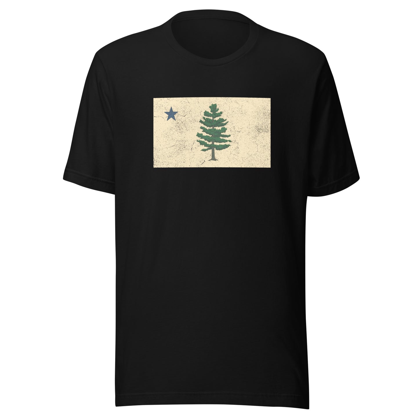 Maine State Flag T-Shirt - New 1901 Pine Tree "Dirigo" Tee