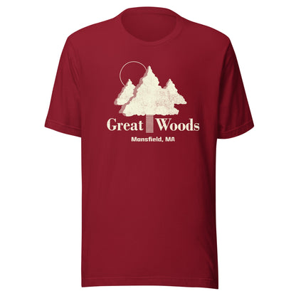 Great Woods T-Shirt - Mansfield, MA | Retro Concert Venue Tee