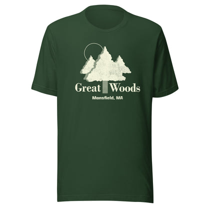 Great Woods T-Shirt - Mansfield, MA | Retro Concert Venue Tee