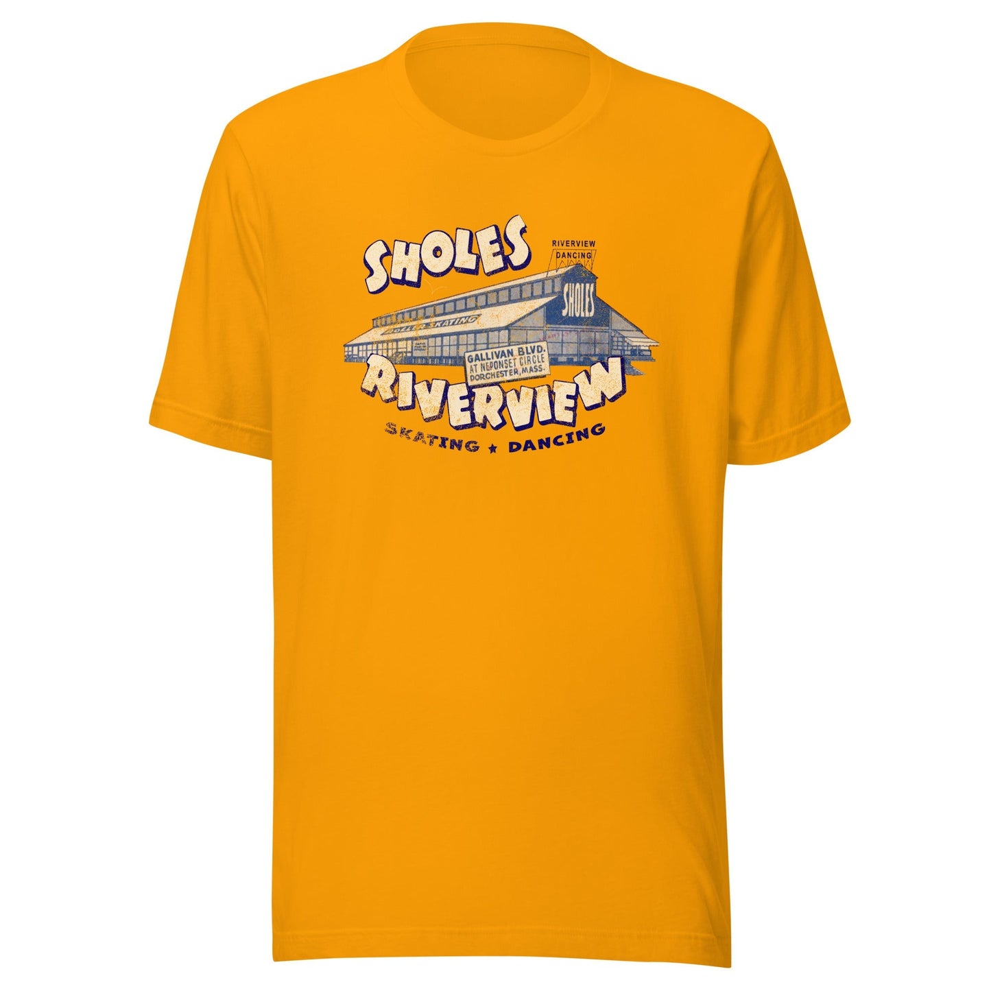 Sholes Riverview T-Shirt - Dorchester, MA | Retro Roller Rink & Dancing Tee