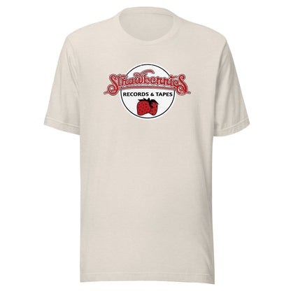 Strawberries Records and Tapes Retro T-Shirt | Mens & Womens Graphic Tee