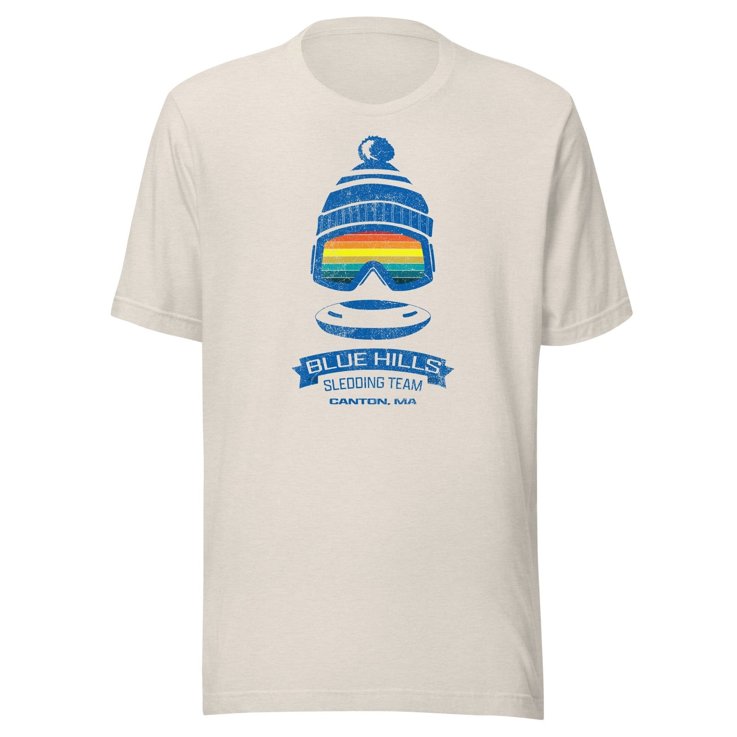 Blue Hills Sledding Team T Shirt - Canton, MA | Mens & Womens Winter Tee