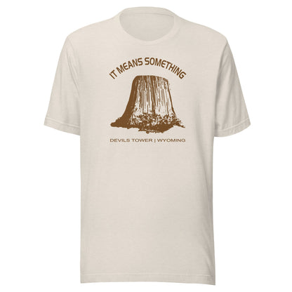 Close Encounters Devil's Tower T Shirt - "It Means Something" Retro 1970s movie Tee