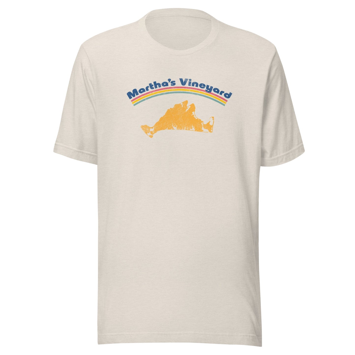 Martha's Vineyard T-Shirt - Retro Rainbow Cape & Islands