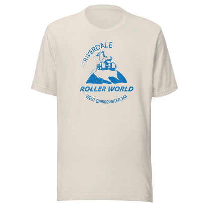 Riverdale Roller World Retro 1980s Roller Skating T-Shirt - West Bridgewater, MA