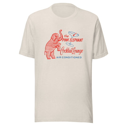 Pink Elephant T-Shirt - Vintage 1950s California Cocktail Lounge Retro T-Shirt