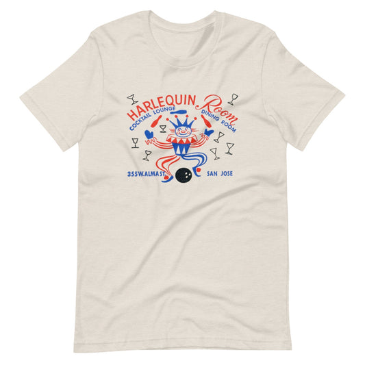 Harlequin Room T-Shirt - San Jose, CA | Retro Cocktail Bar & Lounge Tee