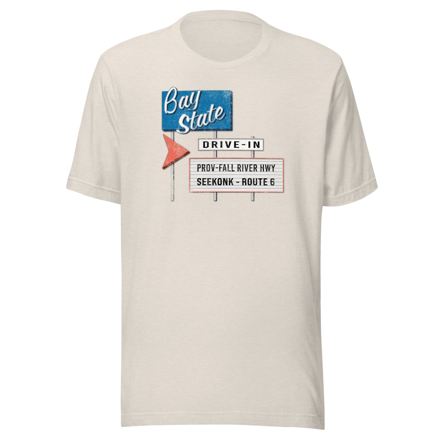 Bay State Drive In Theater Retro T Shirt - Seekonk, MA