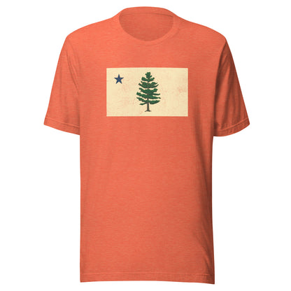 Maine State Flag T-Shirt - New 1901 Pine Tree "Dirigo" Tee