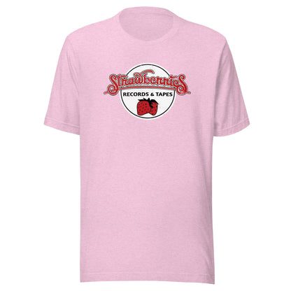 Strawberries Records and Tapes Retro T-Shirt | Mens & Womens Graphic Tee