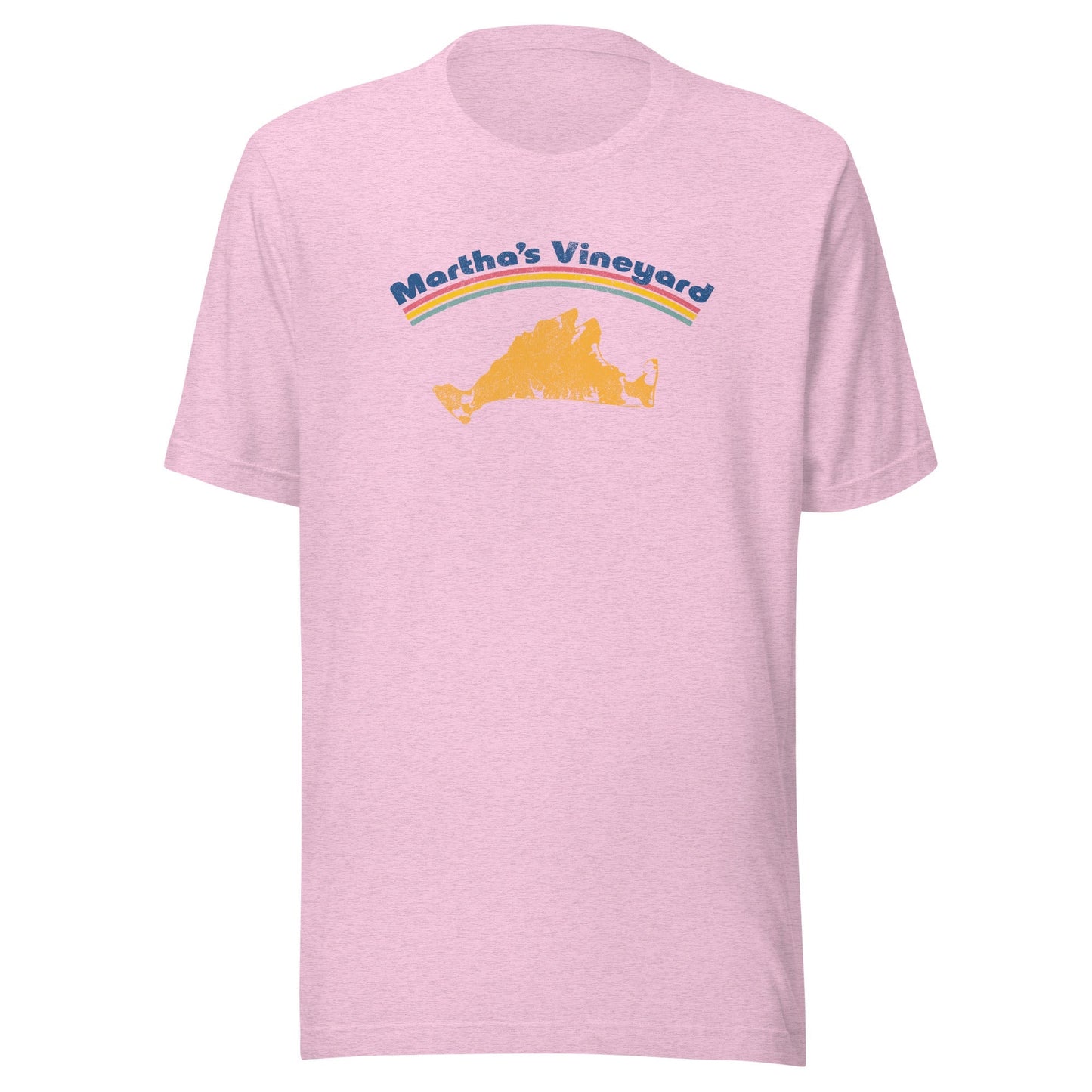 Martha's Vineyard T-Shirt - Retro Rainbow Cape & Islands