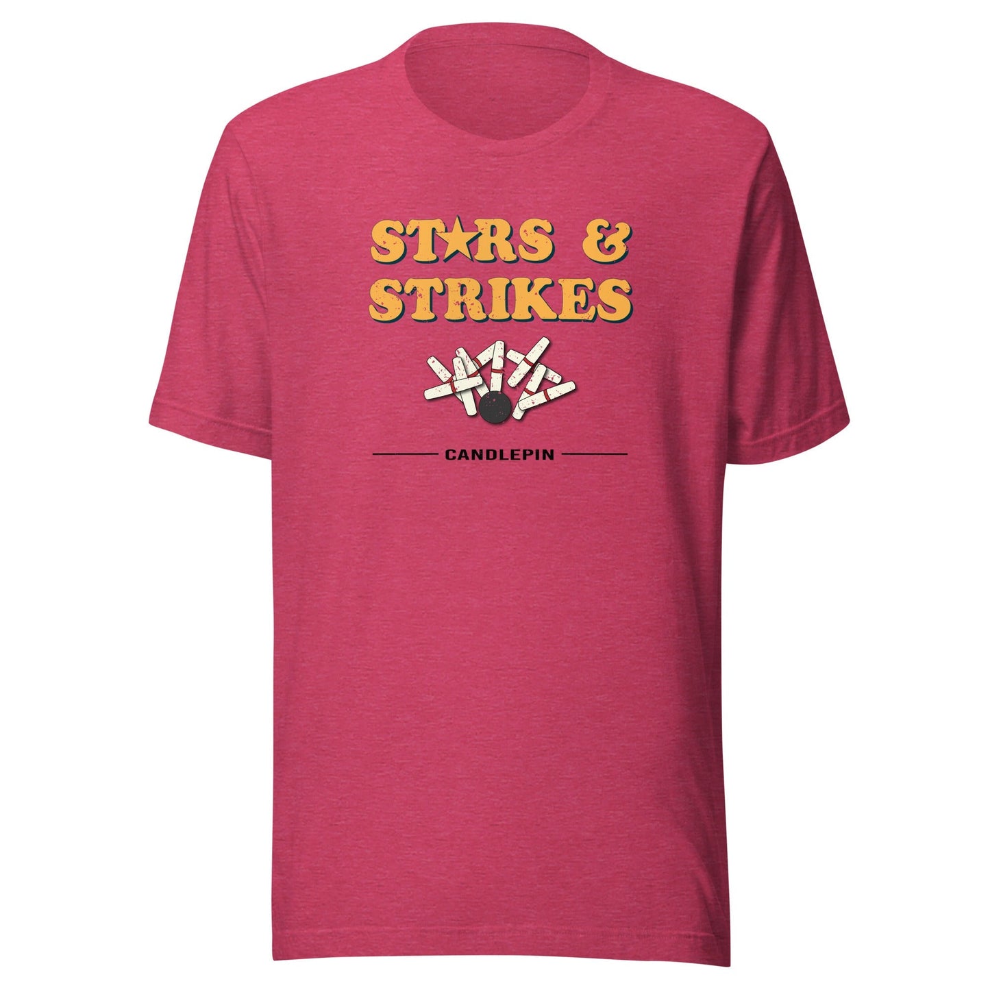 Stars & Strikes T-Shirt - Vintage Candlepin Bowling Graphic Tee