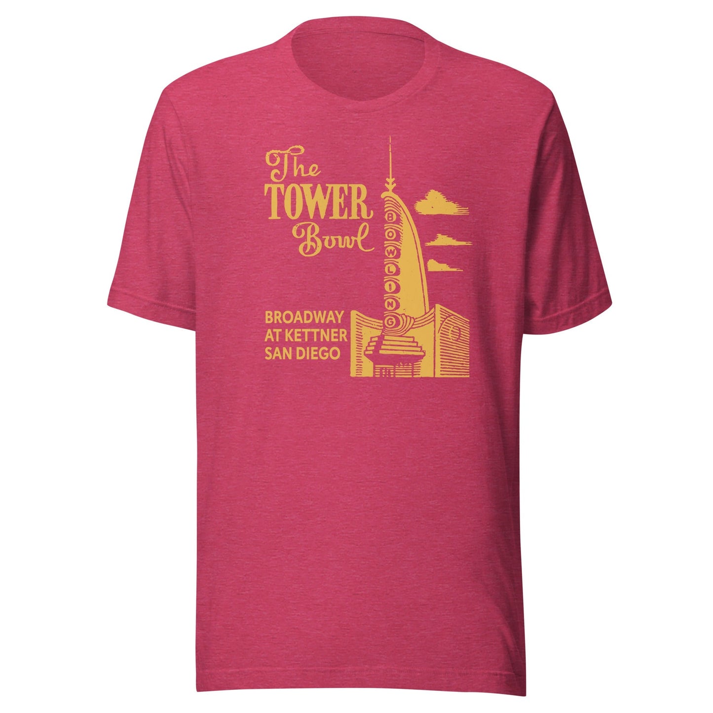 Tower Bowl T-Shirt - Retro Art Deco San Diego, CA Bowling Alley Tee