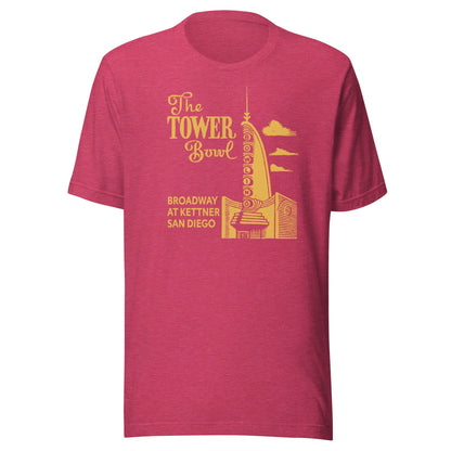 Tower Bowl T-Shirt - Retro Art Deco San Diego, CA Bowling Alley Tee