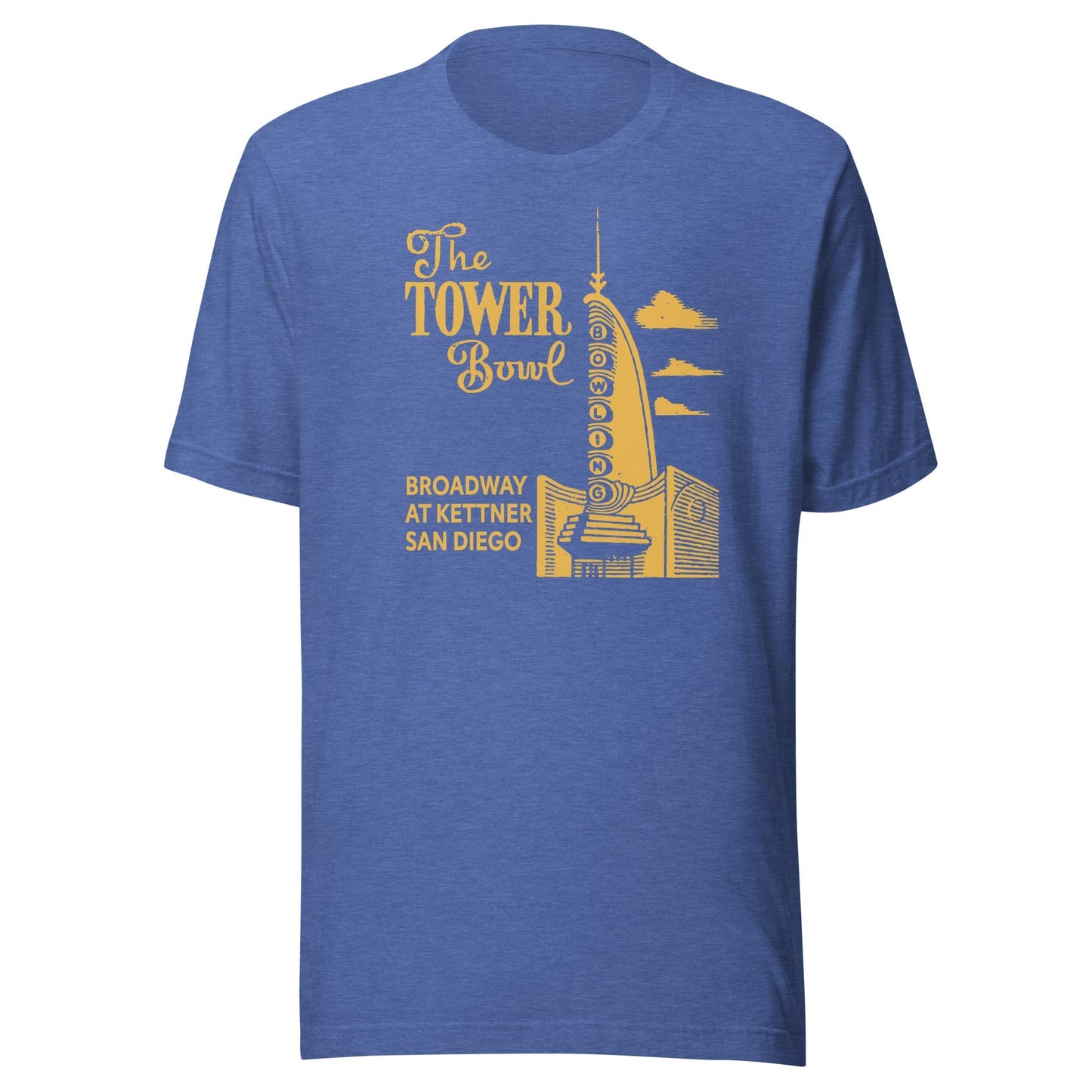 Tower Bowl T-Shirt - Retro Art Deco San Diego, CA Bowling Alley Tee