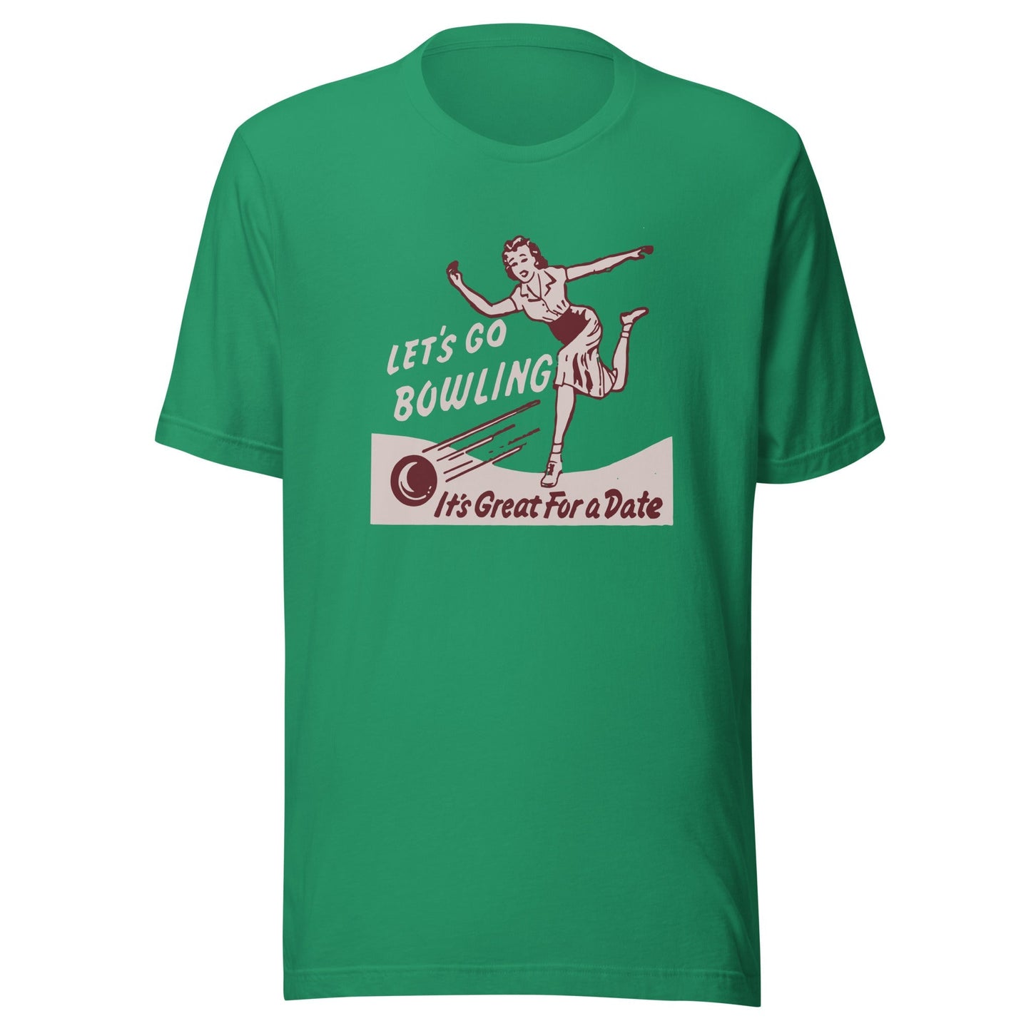 Let's Go Bowling T-Shirt - Retro It's Great for a Date Tee