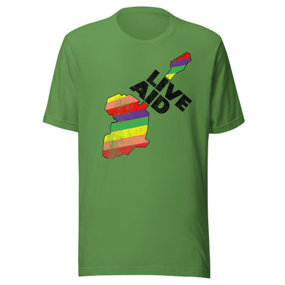 Live Aid Retro 1985 Concert T-Shirt (Rainbow) - Men's & Women's Vintage Graphic Tee