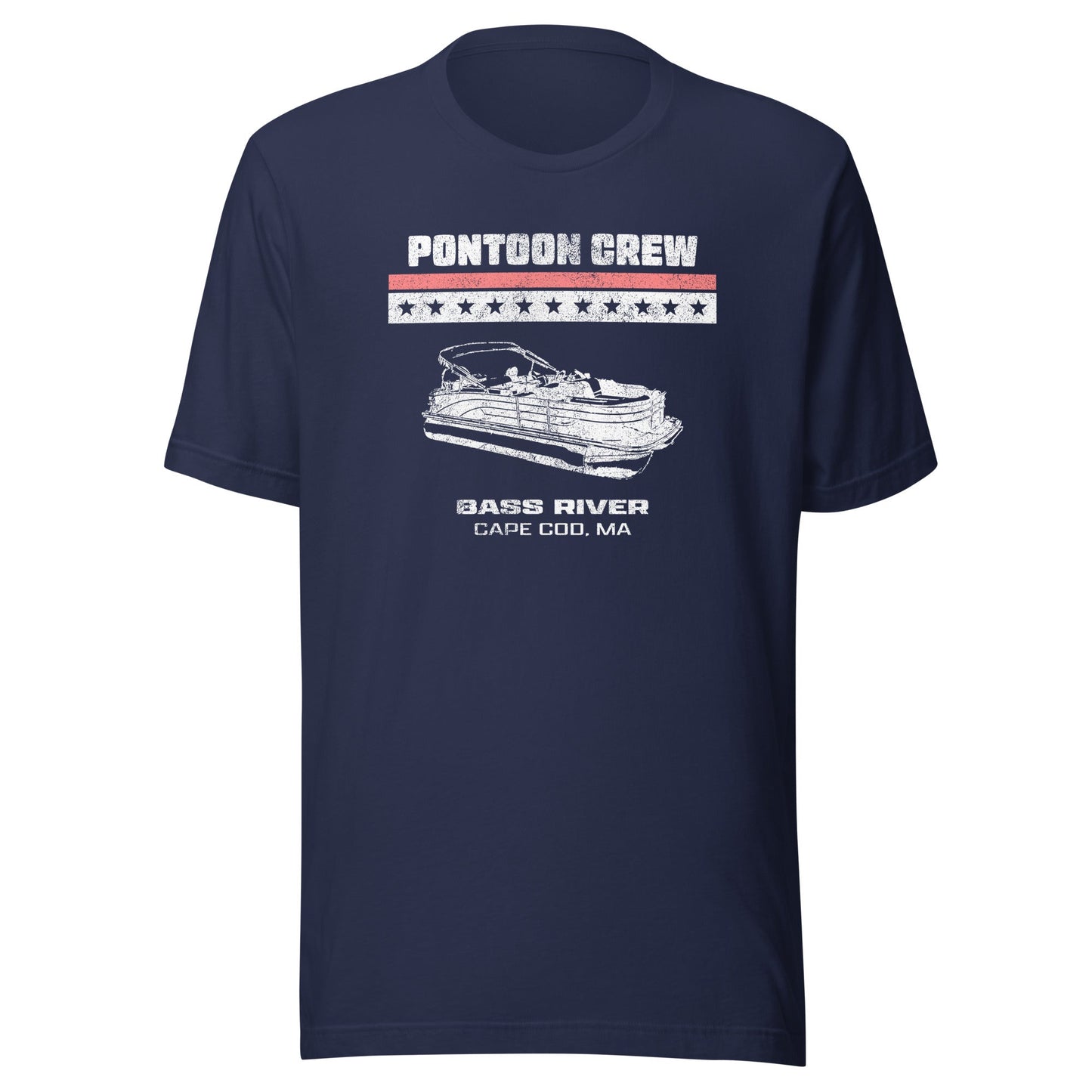 Bass River Pontoon T Shirt - Cape Cod, MA | Mens & Womens Patriotic Tee