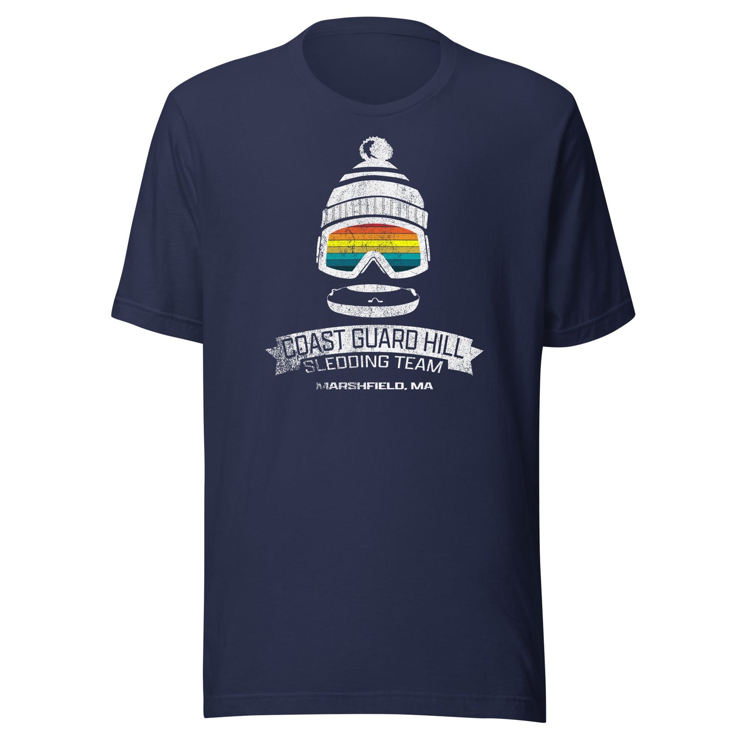 Coast Guard Hill T Shirt - Marshfield, MA | Sledding Team Retro Tee