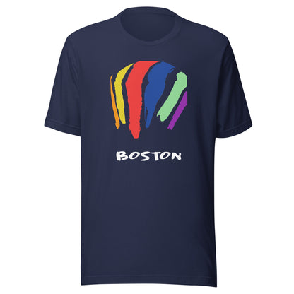 Boston Rainbow Swash T Shirt - Dorchester, MA | Gas Tanks