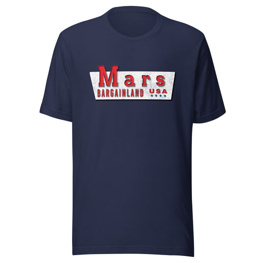 Mars Bargainland USA T-Shirt - New Bedford, MA | Vintage Mens & Womens Retro Tee