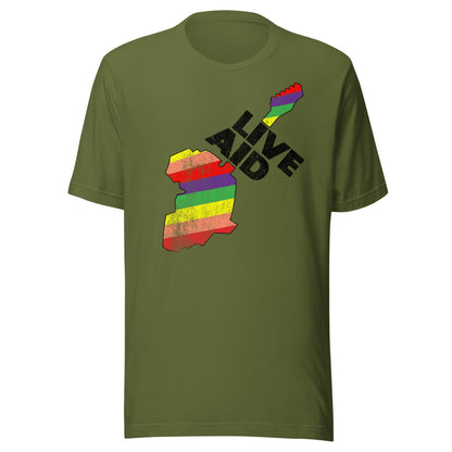 Live Aid Retro 1985 Concert T-Shirt (Rainbow) - Men's & Women's Vintage Graphic Tee