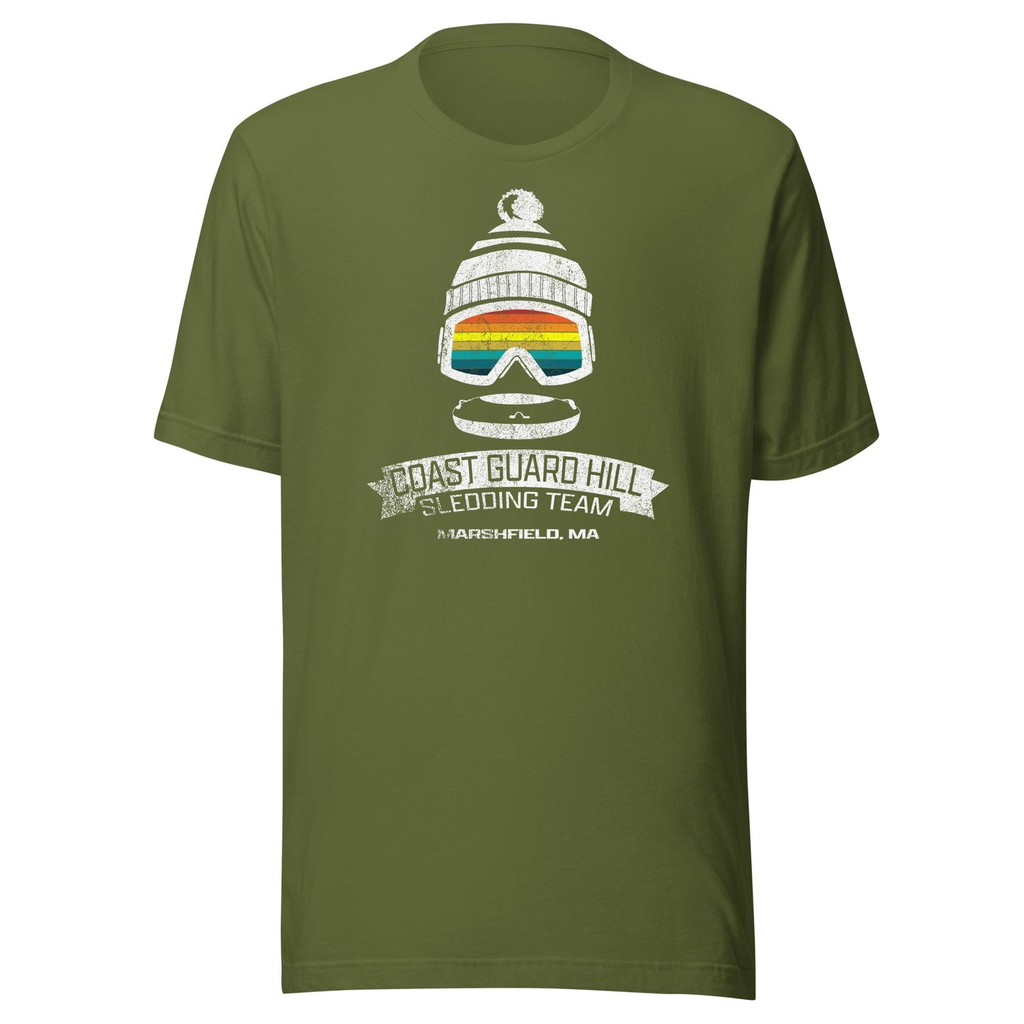 Coast Guard Hill T Shirt - Marshfield, MA | Sledding Team Retro Tee