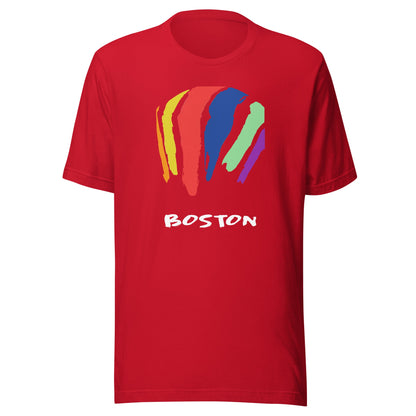 Boston Rainbow Swash T Shirt - Dorchester, MA | Gas Tanks