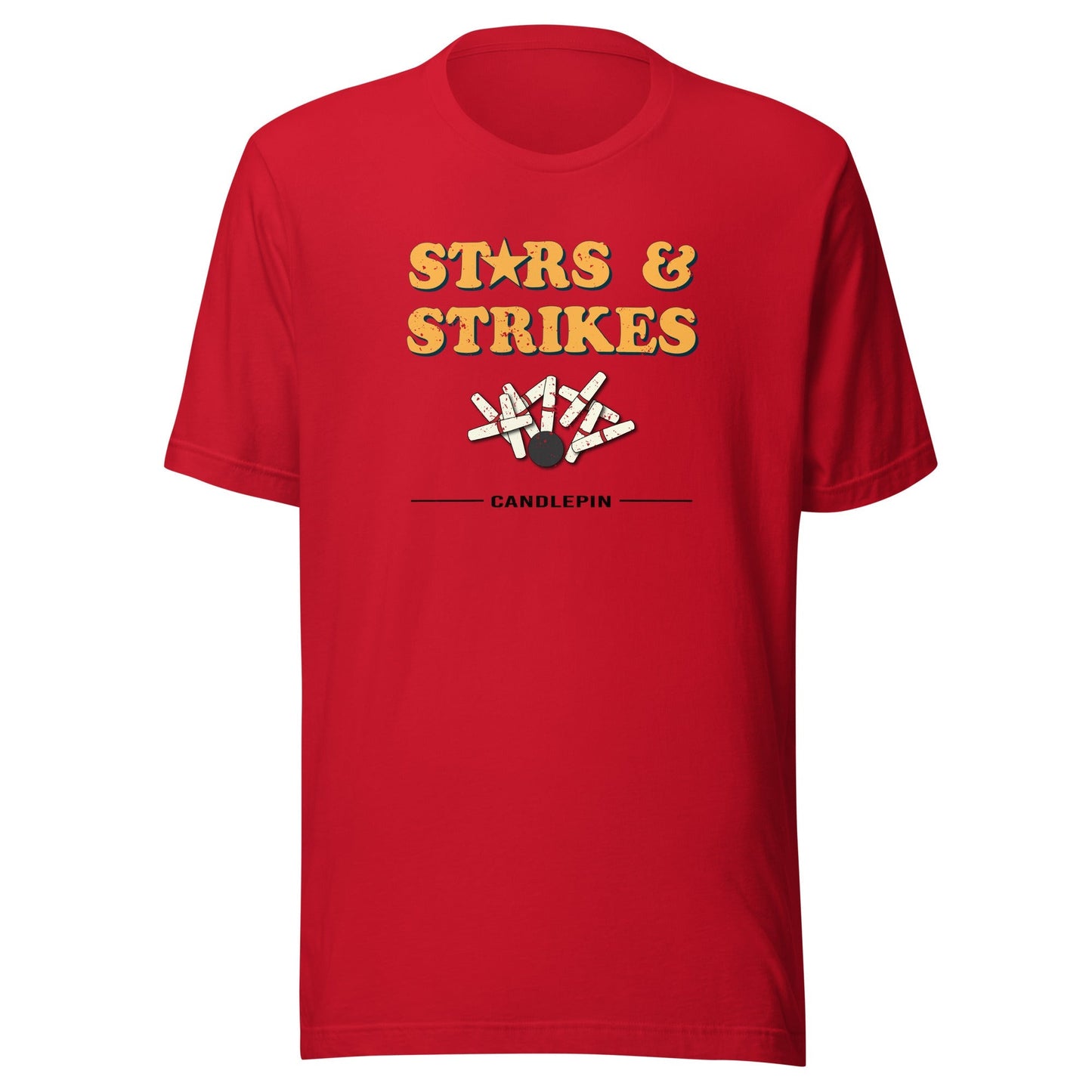 Stars & Strikes T-Shirt - Vintage Candlepin Bowling Graphic Tee