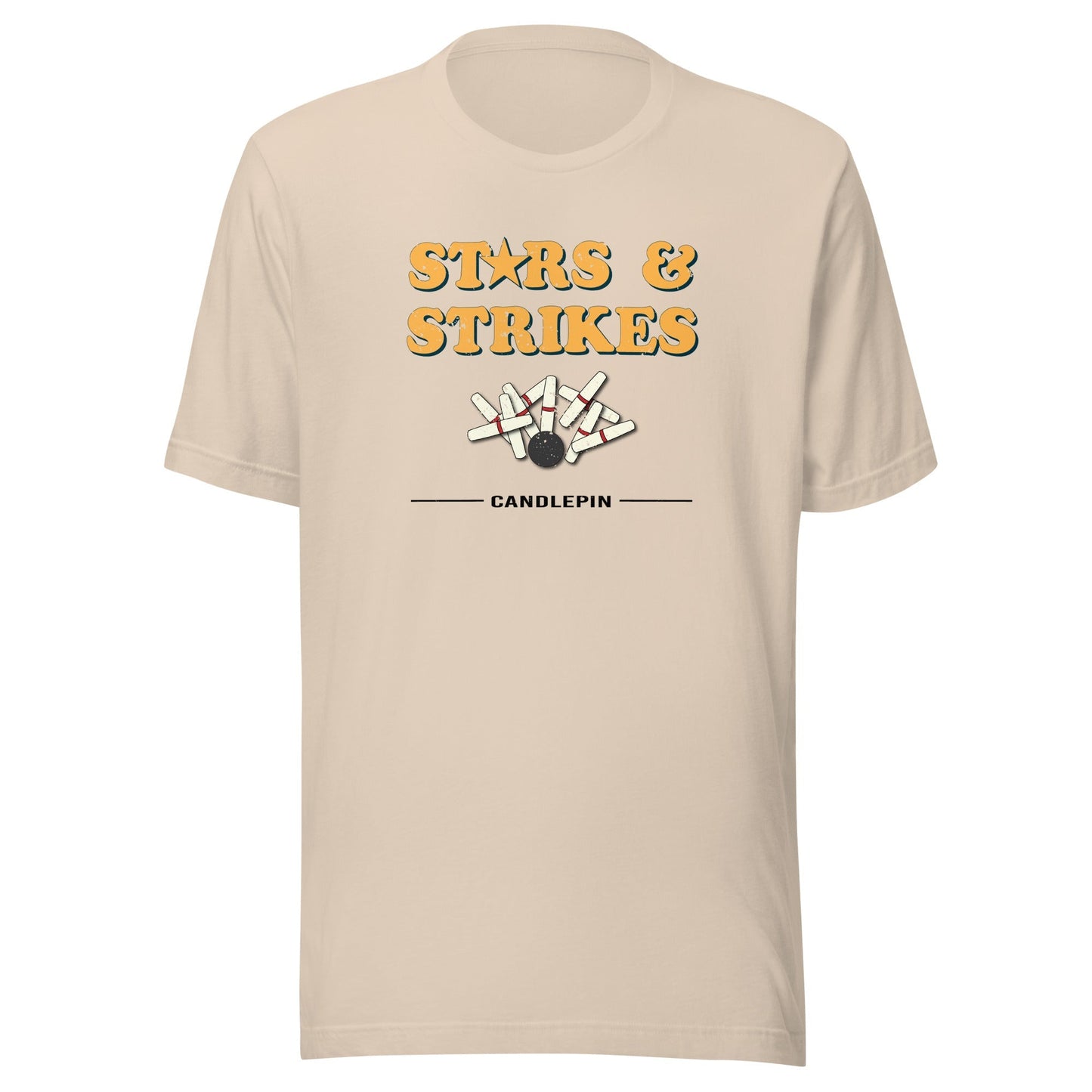 Stars & Strikes T-Shirt - Vintage Candlepin Bowling Graphic Tee