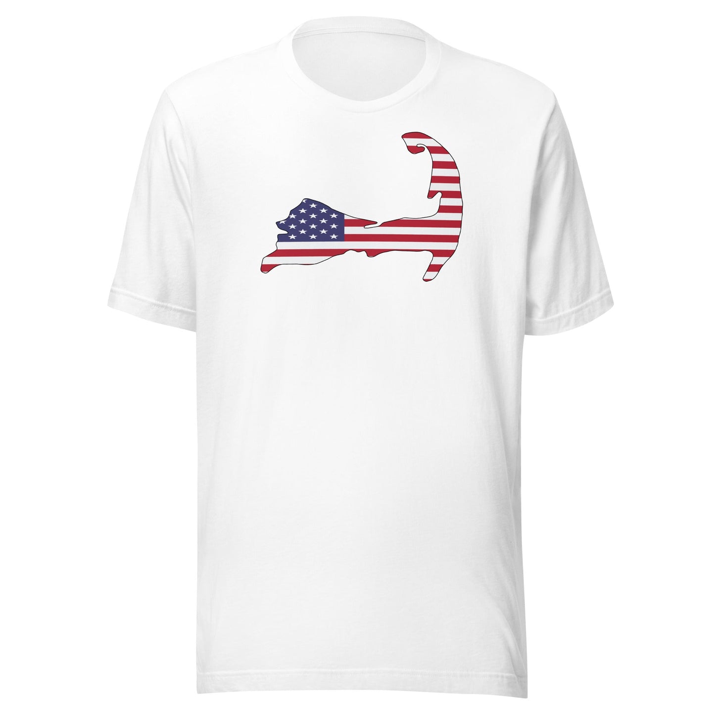 Cape Cod American Flag Patriotic T-Shirt - 4th Of July | Massachusetts