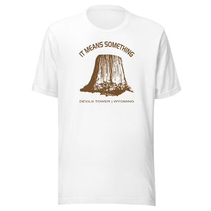 Close Encounters Devil's Tower T Shirt - "It Means Something" Retro 1970s movie Tee