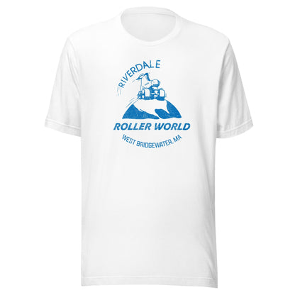 Riverdale Roller World Retro 1980s Roller Skating T-Shirt - West Bridgewater, MA