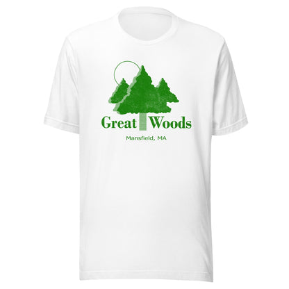 Great Woods T-Shirt - Mansfield, MA | Retro Concert Venue Tee