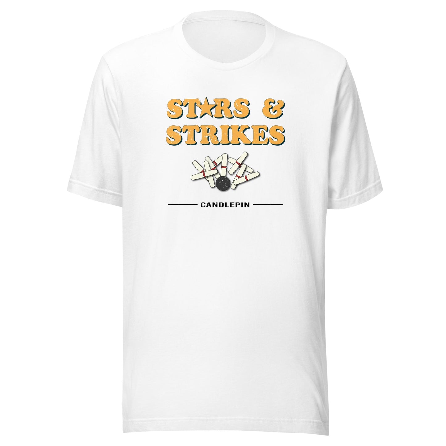 Stars & Strikes T-Shirt - Vintage Candlepin Bowling Graphic Tee