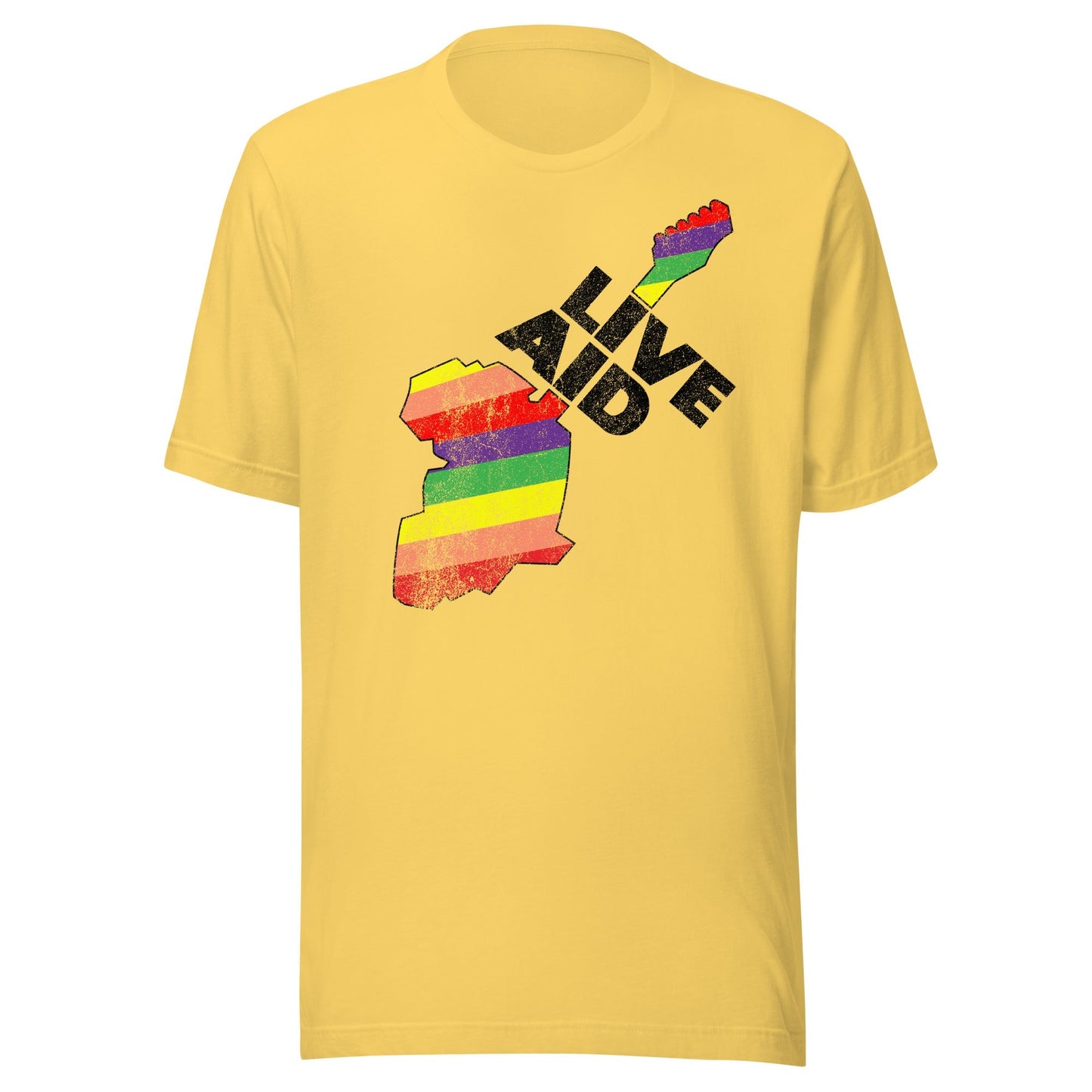 Live Aid Retro 1985 Concert T-Shirt (Rainbow) - Men's & Women's Vintage Graphic Tee