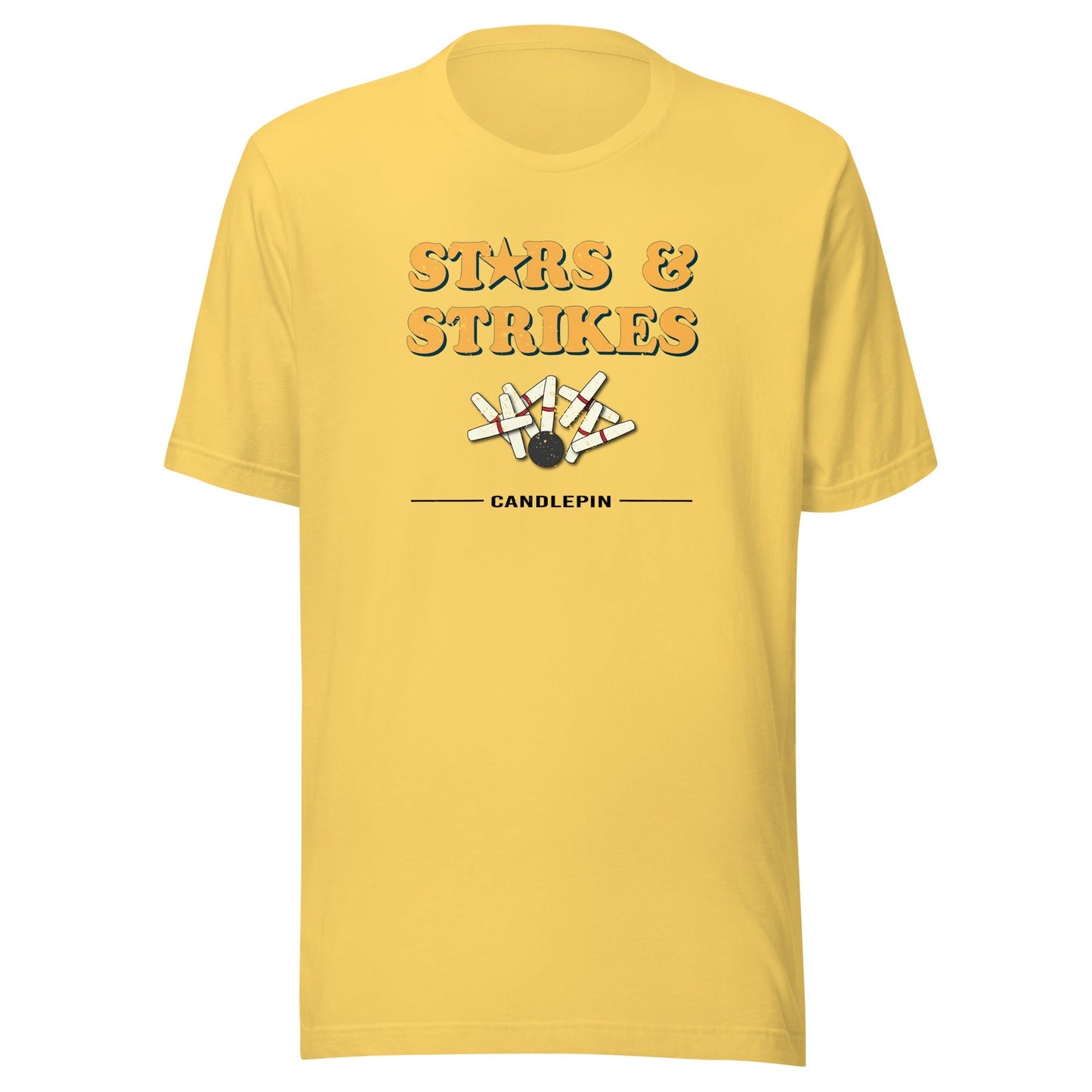 Stars & Strikes T-Shirt - Vintage Candlepin Bowling Graphic Tee