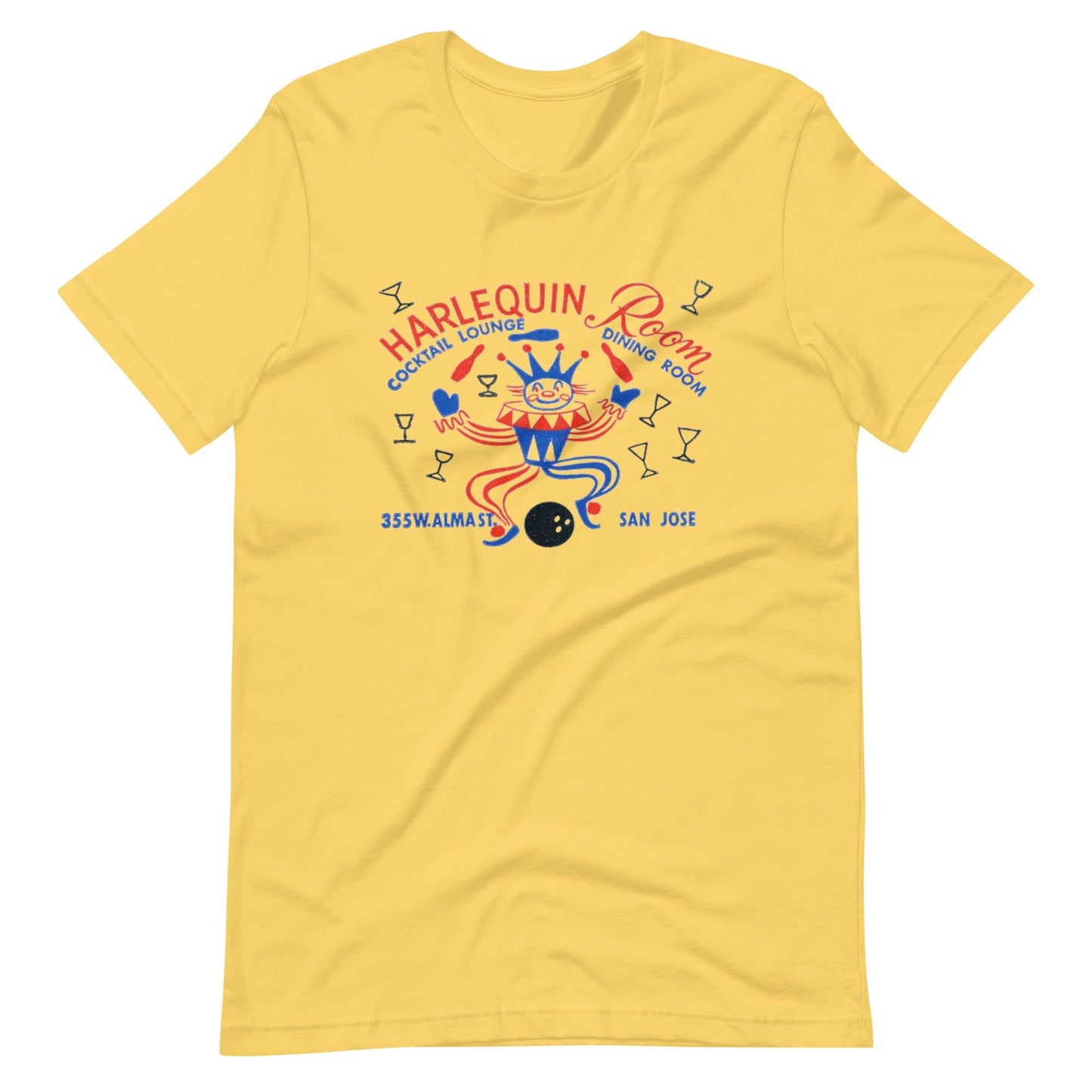 Harlequin Room T-Shirt - San Jose, CA | Retro Cocktail Bar & Lounge Tee